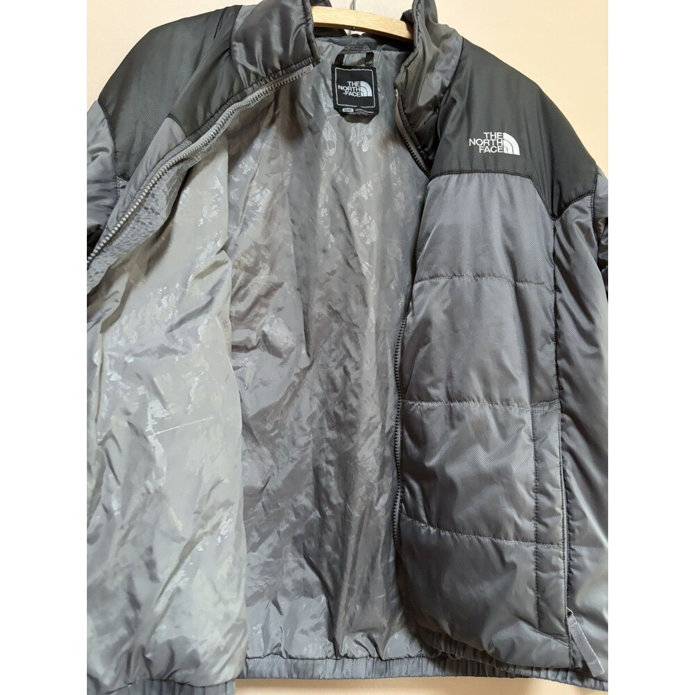 The North Face Men's Two Tone Gray Quilted Puffer Jacket Size Medium Winter Snow - Picture 4 of 10